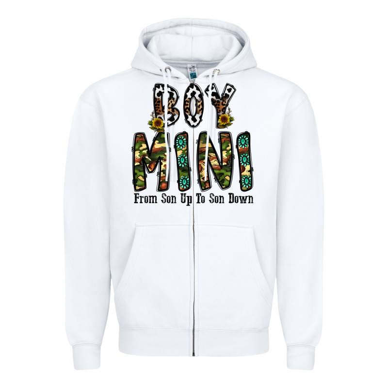 Boy Mini From Son Up To Son Down Zipper Hoodie by CowhideDigitalArt | Teevron
