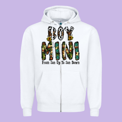 Boy Mini From Son Up To Son Down Zipper Hoodie Designed By Cowhidedigitalart