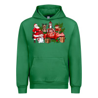 Emerald Santa Snowman Reindeer Penguin Elf Christmas Truck Urban Hoodie - BundleAndBundleShop