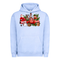 Pigment Grape Ice Santa Snowman Reindeer Penguin Elf Christmas Truck Urban Hoodie - BundleAndBundleShop