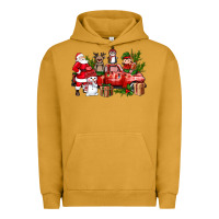 Pigment Peanut Butter Santa Snowman Reindeer Penguin Elf Christmas Truck Urban Hoodie - BundleAndBundleShop