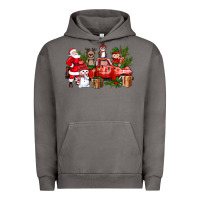 Pigment Tornado Santa Snowman Reindeer Penguin Elf Christmas Truck Urban Hoodie - BundleAndBundleShop