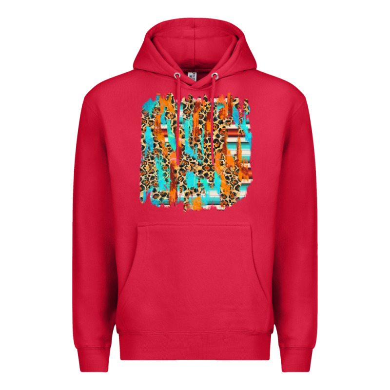 Serape With Leopard Pattern Premium Hoodie by NancyCooperArtShop | Teevron
