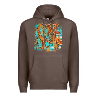 Coffee serape with leopard pattern Premium Hoodie - NancyCooperArtShop
