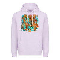 Lilac serape with leopard pattern Premium Hoodie - NancyCooperArtShop