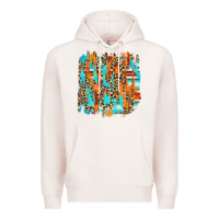 Pale Pink serape with leopard pattern Premium Hoodie - NancyCooperArtShop