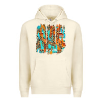 Sandshell serape with leopard pattern Premium Hoodie - NancyCooperArtShop