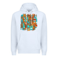 White serape with leopard pattern Premium Hoodie - NancyCooperArtShop
