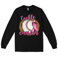 Black Tackle Cancer Baseball Long Sleeve Tee - texasbilliewilder