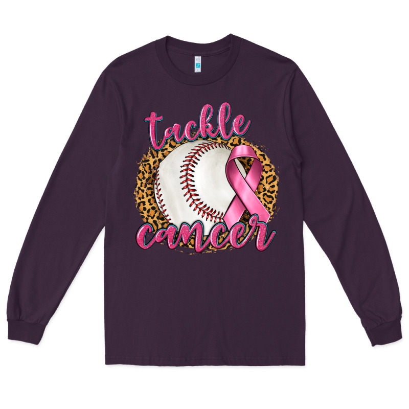 Tackle Cancer Baseball Long Sleeve Tee by texasbilliewilder | Teevron