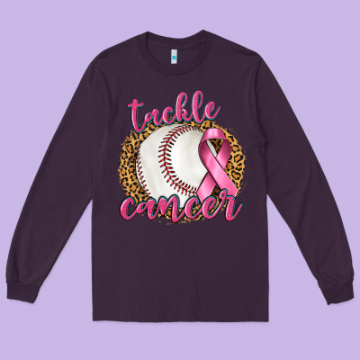 Tackle Cancer Baseball Long Sleeve Tee Designed By Texasbilliewilder