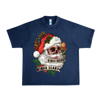 Navy Kinda merry kinda scary Urban Heavy Tee - RanaPortraitStore