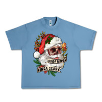 Pebble Blue Kinda merry kinda scary Urban Heavy Tee - RanaPortraitStore