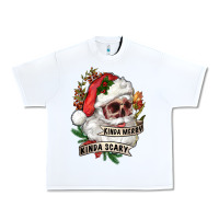 White Kinda merry kinda scary Urban Heavy Tee - RanaPortraitStore