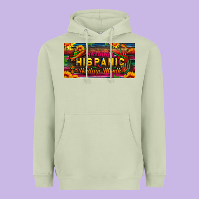 National Hispanic Heritage Month License Plate Heavyweight Hoodie Designed By Bundleandbundleshop