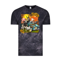 Cloud Black farm truck with farm animals Vintage Tee - texasbilliewilder
