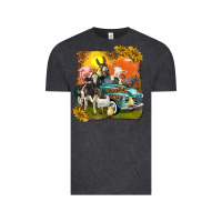 Vintage Black farm truck with farm animals Vintage Tee - texasbilliewilder