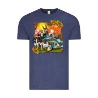 Vintage Denim farm truck with farm animals Vintage Tee - texasbilliewilder