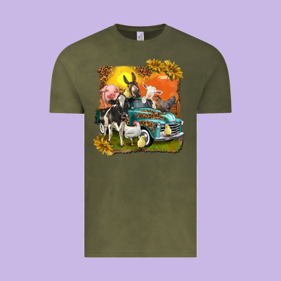 Vintage Tee farm truck with farm animals