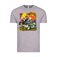 Vintage Zinc farm truck with farm animals Vintage Tee - texasbilliewilder