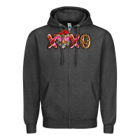 Charcoal Heather xoxo tiger olivia Zipper Hoodie - OliviaCreatesArt