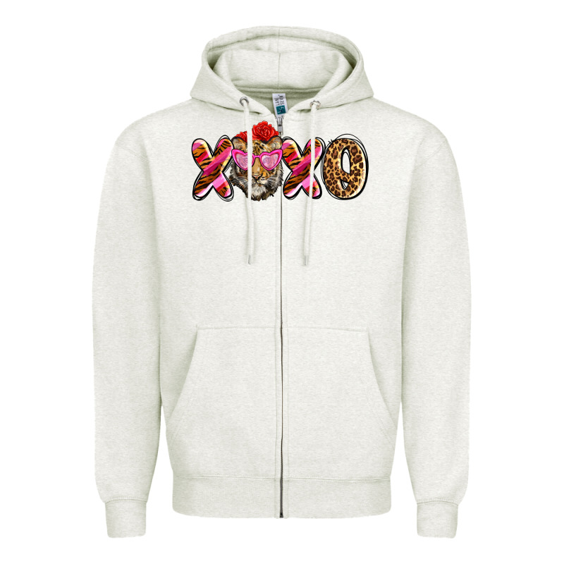 Xoxo Tiger Olivia Zipper Hoodie by OliviaCreatesArt | Teevron