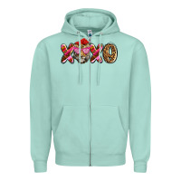 Seafoam xoxo tiger olivia Zipper Hoodie - OliviaCreatesArt