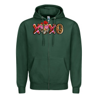 Sports Green xoxo tiger olivia Zipper Hoodie - OliviaCreatesArt