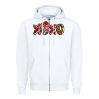 White xoxo tiger olivia Zipper Hoodie - OliviaCreatesArt