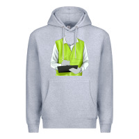 Heather Grey border collie engineer Premium Hoodie - RanaPortraitStore