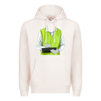 Pale Pink border collie engineer Premium Hoodie - RanaPortraitStore