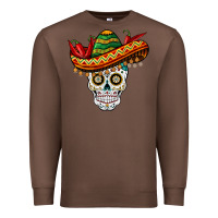 Chestnut cinco de mayo sombrero skull Premium Sweatshirt - BarkalooDesign