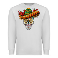 Dove Grey cinco de mayo sombrero skull Premium Sweatshirt - BarkalooDesign