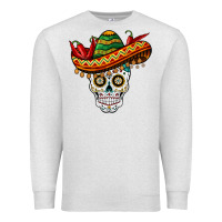 Oatmeal Heather cinco de mayo sombrero skull Premium Sweatshirt - BarkalooDesign