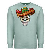 Seafoam cinco de mayo sombrero skull Premium Sweatshirt - BarkalooDesign