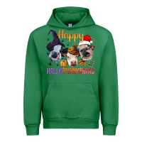 Emerald Happy Hallothanksmas Cows Urban Hoodie - BundleAndBundleShop