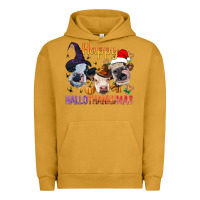 Pigment Peanut Butter Happy Hallothanksmas Cows Urban Hoodie - BundleAndBundleShop