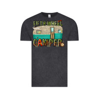 Vintage Black fifth wheel camper Vintage Tee - texasbilliewilder