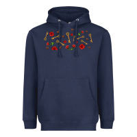 Navy rosses and keys Heavyweight Hoodie - AdoDesignShop