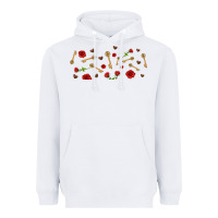 White rosses and keys Heavyweight Hoodie - AdoDesignShop