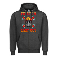 Charcoal Heather firefighter face mask with axes Zipper Hoodie - HRA Design Shop