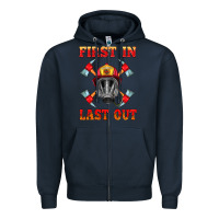 Navy firefighter face mask with axes Zipper Hoodie - HRA Design Shop