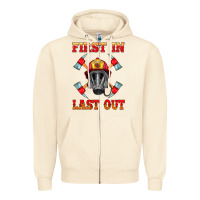 Sandshell firefighter face mask with axes Zipper Hoodie - HRA Design Shop