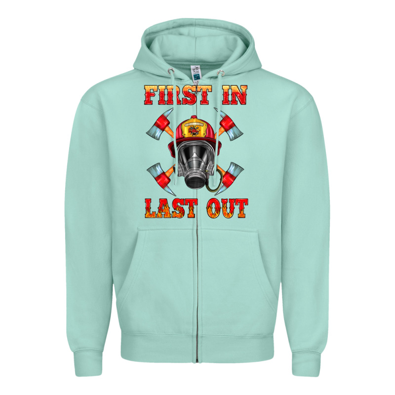 Firefighter Face Mask With Axes Zipper Hoodie by HRA Design Shop | Teevron