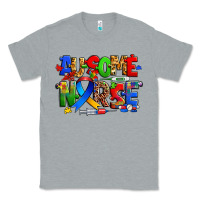 Heather Grey ausome autism nurse Classic Tee - Zillion Design Studio