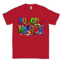 Red ausome autism nurse Classic Tee - Zillion Design Studio