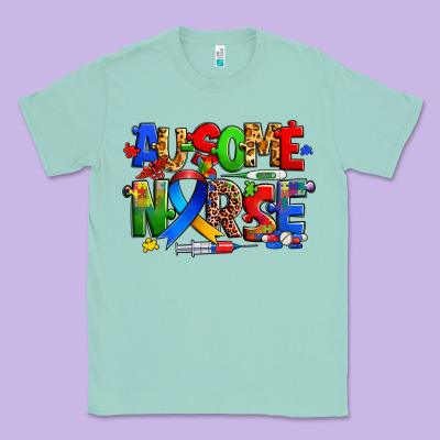 Ausome Autism Nurse Classic Tee Designed By Zillion Design Studio