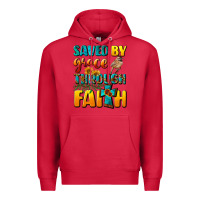Cardinal saved by grace through faith Premium Hoodie - NancyCooperArtShop
