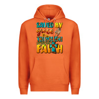 Carrot saved by grace through faith Premium Hoodie - NancyCooperArtShop