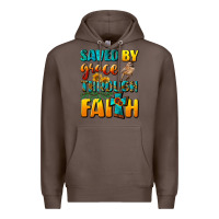 Coffee saved by grace through faith Premium Hoodie - NancyCooperArtShop